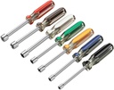 ROTATION 7PC Metric Nut Driver Set - 5-12mm Hex Drivers for Bolts Nuts Fasteners, Color-Coded Non-Slip PVC Grips