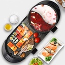 Hot Pot with Grill 2 In 1, Electric Indoor Shabu Shabu Pot Korean BBQ Grill, 1500W Non-Stick Removable Hotpot Pot with Dual Temperature Control, Large Capacity for 2-12 People