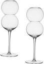 2pcs High-footed Crystal Glass Red Wine Glasses Modern Goblets Footed Wine Cup Decorative Glassware for Parties