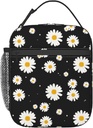 Daisy Floral Flower Lunch Box Insulated Lunch Bag for Man Women Reusable Leakproof Cooler Portable Tote Lunchbox for Work Office Travel Picnic