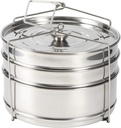 Steamer Stackable 3 Tier Stainless Steel Steamer Cookware Set Pressure Cooker Accessories Cooking Food Steamer Metal Pot with Handle For Home Restaurant
