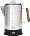 COLETTI Bozeman Electric Percolator — Percolator Coffee Pot, Coffee Percolator – [9 cup, Stainless Steel]