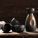 Sake Wine Set Wine Glass Sake Set Creative Ceramic Wine Set Home Insulation Wine Glass Ceramics One Pot Four Glasses Sake White Wine Pot Wine Bowls/B 1Pot 4Cup