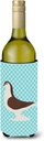 Caroline's Treasures BB8117LITERK Large Pigeon Blue Check Wine Bottle Hugger Bottle Cooler Sleeve Hugger Machine Washable Collapsible Insulator Beverage Insulated Holder