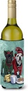 Caroline's Treasures PPP3097LITERK French Bulldog Christmas PJs Wine Bottle Hugger Bottle Cooler Sleeve Hugger Machine Washable Collapsible Insulator Beverage Insulated Holder