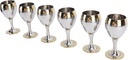 JTLB Wine Glasses, Stainless Steel Glasses Set 60ml European Fancy Decorative Wine Goblets with, Erosion and Suitable Indoor Outdoor Use