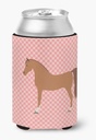 Caroline's Treasures BB7911CC Arabian Horse Pink Check Can or Bottle Hugger Cooler Washable Drink Sleeve Collapsible Beverage Insulated Holder, Can Hugger, Multicolor