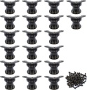 Uenhoy 20 Pcs Antique Jewelry Box Legs, Retro Decorative Wood Case Feet, Chest Box Feet Corner Protector, Bronze, 25 x 36mm