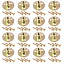 Glarks 64Pcs M8(5/16'') Brad Hole Tee Nut with Mounting Screws Set Zinc Plated Carbon Steel 3-Hole T-Nuts Furniture Hardware Flange Insert Female Thread for Wood Furniture