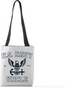CafePress U.S. Navy Uncle Blue And White 13"x13" Reusable Grocery Shopping Sling Tote Bag