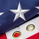 American Flags for Outside 3 x 5 FT, 100% Polyester Heavy Duty US Flag for High Wind Outdoor, Fade Resistant & Waterproof USA Flag with Embroidered Stars, Sewn Stripes, Brass Grommets