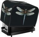 2 Slice Toaster Cover with Two Pockets for Storing knife Super Soft Appliance Cover Dragonfly Dust Cover for Kitchen Small Oven Cover Kitchen Bread Machine Protector Cover