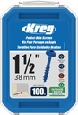 Kreg SML-C150B-100 Blue Kote Pocket Screws, 1 1/2-Inch #8 Coarse Thread, Maxi-Loc Head (100 Count)