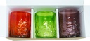 Bumpy Glass 3 Piece Gift Set (Orange, Green, Purple) [Appreciation by Okinawa Give Crafts Tradition]