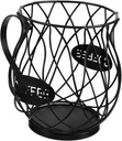 1Pc Iron Fruit Storage Basket and Coffee Organizer Elegant Black Design for Kitchen Counter Versatile Storage for Creamers Fruit Utensils Coffee Lovers
