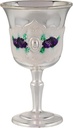 LUOZZY 1pc Silver Purple Vintage Metal Wine Goblet European Style Floral Embossed Drinking Cup for Banquet Dinner Party Home Use