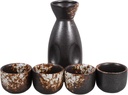 PRETYZOOM 1set Japanese Sake Pot Set Sake Cups Traditional Pottery Vintage Kettle Glasses