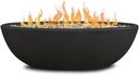 Riverside Oval Propane Fire Bowl in Shale by Real Flame