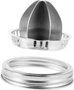 Manual Stainless Steel Citrus Juicer Lid for Mason Jars Ergonomic Handheld Press for Maximum Juice Extraction Easy to Clean Design for Lemons and Oranges