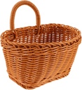 Luxshiny Woven Storage Basket for Kitchen Wall Hanging Ginger and Garlic Organizer Nordic Style Handle Large Decorative Wicker Fruit and Vegetable Basket