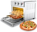 CIARRA CATOSMC01 Oil-Less Countertop Convection Oven, Air Fryer Toaster Oven with 6-in-1 Function, Nonstick Interior, 25QT, 1700W, Stainless Steel