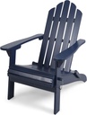 Christopher Knight Home Cara Outdoor Foldable Acacia Wood Adirondack Chair, Blue Finish