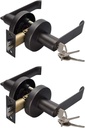 Keyed Entry Lever Lock for Exterior Door and Front Door Heavy Duty Lever Door Lock Handle Oil Rubbed Bronze Finish