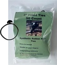 3" Synthetic Rubber Plant Ties - 50 Pack (3" Flat Length)