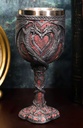 Ebros Celtic Valentine Lovers Dual Dragon Romantic Red Heart Vial Of Blood Wine Goblet 7"Tall Medieval Renaissance Dungeons And Dragons Themed Beverage Cup Chalice As Decorative Drinking Party Hosting
