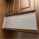 Customizable Cabinets Tambour Door, Wardrobe Sliding Foldable Door with Handle, Plastic Rolling Shutter Doors for Home Office Study(65x70cm/25.6x27.6)