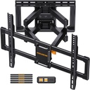Perlegear UL Listed Full Motion TV Wall Mount for 42-85 inch TVs up to 132 lbs, TV Mount with Dual Articulating Arms, Tool-Free Tilt, Swivel, Extension, Leveling, Max VESA 600x400mm, 16" Studs, PGLF8