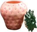 ABOOFAN Strawberry Cookie Jar with Lid Airtight Ceramic Canisters Food Storage Jar for Loose Leaf Tea/Nuts/Snack/Sugar for Kitchen Counter