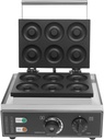 Mini Donut Makers, Commercial 6 Holes Double-Sided Electric Waffle Maker, 1550w 122-572℉ Non-Stick Donut Bake Machine for Professional Kitchen, Waffle Donut Machine for Chocolate Candies Ketchup etc