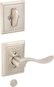 Schlage Lock Company F94ACC619ADDRH Accent Lever Right Handed Dummy Interior Pack with Deadbo, Satin Nickel