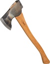 COUNCIL TOOL Wood-Craft Pack Axe - 2 lb Camping Axe, 19" Hickory Handle with Leather Sheath, Made in The USA - WC20PA19C