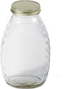 Little Giant® Glass Skep Jar | Honey Jar | Airtight Lid | Glass Bottle | 12 Pack (Clear, 16 Ounce)