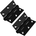 Commercial and Residential 3" x 2.5" 304 Stainless Steel Door Hinges,3 Inch Ball Bearing Hinge with Square Corners (Matte Black)-Pack of 2