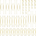 Hotop 20 Pieces Invisible Wall Plate Hangers 4/5/6/8/10 Inches Wall Plate Hangers Stainless Steel Decorative with 20 Pieces Hook with Nails for Decorative Antique and Arts(Gold)