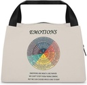 Wheel Of Emotions Feelings Chart Lunch Bag Women Men Kids Reusable Insulated Leakproof Tote Bag Cooler Lunch Box Bags For Therapy Office Work School Picnic Counselor Physical Therapist Gifts