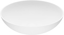 VIGO Lotus 16"L x 16"W x 5"H Over the Counter Matte Stone Round Vessel Bathroom Sink in White -VG04015