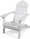 Christopher Knight Home Cara Outdoor Foldable Acacia Wood Adirondack Chair, White Finish