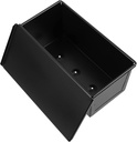 Happyyami Pullman Loaf Pan with Lid 9x4 Inch Carbon Steel Bread Baking Mold Non-Stick Sandwich Bread Box for Homemade Toast for Sourdough and Baking