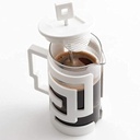 Coffee Maker – Glass Carafe & Stainless Steel Mesh Filter – Heat Resistant Glass Espresso and Tea Maker 350ml (Color : White)