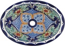Mexican Sink Bathroom Handmade Sink Hand Painted 16 x 11.5# 195