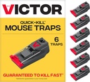 Victor M123SSR Quick-Kill Easy Set Mouse Trap, 6 Reusable Victor Mouse Traps