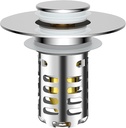 Pop Up Sink Drain Stopper for Bathroom, Universal Sink Plug with Removable Stainless Steel Strainer, Brass Core, Chrome, Anti-Clog Hair Catcher for Replacement, Fits 1.1-2.36 Inch Basin