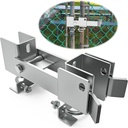 Chain Link Fence Double Gate Latch for 1-3/8" Gate Frame Chain Link Fence Gate Latch Residential Strong Arm Double Gate Latch for Metal Gate