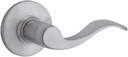 Kwikset SL7000LYLH Layton Left Non-Turning One-Sided Dummy Door Lever with Round Rose from The Safe Lock Collection - Satin Chrome
