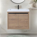 Generic 24"" Bathroom Vanity with Sink, 24 Inch Floating Bathroom Vanity, Single Sink Bathroom Vanity Combo, Modern Bathroom Vanity, Brown Wall Mounted Cabinet Set, DzYLBVC00924IMO-1