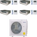 GREE Multi+ Ultra Series 42,000 BTU 4-Zone Concealed Duct 9K+12K+18K+18K Ductless Mini-Split System